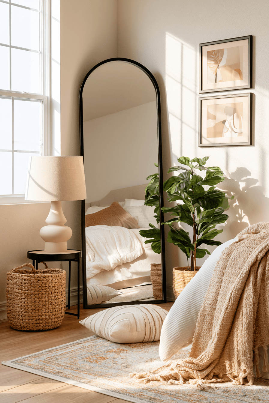 27 Gorgeous Corner Mirror Decor Ideas for a Polished Home
