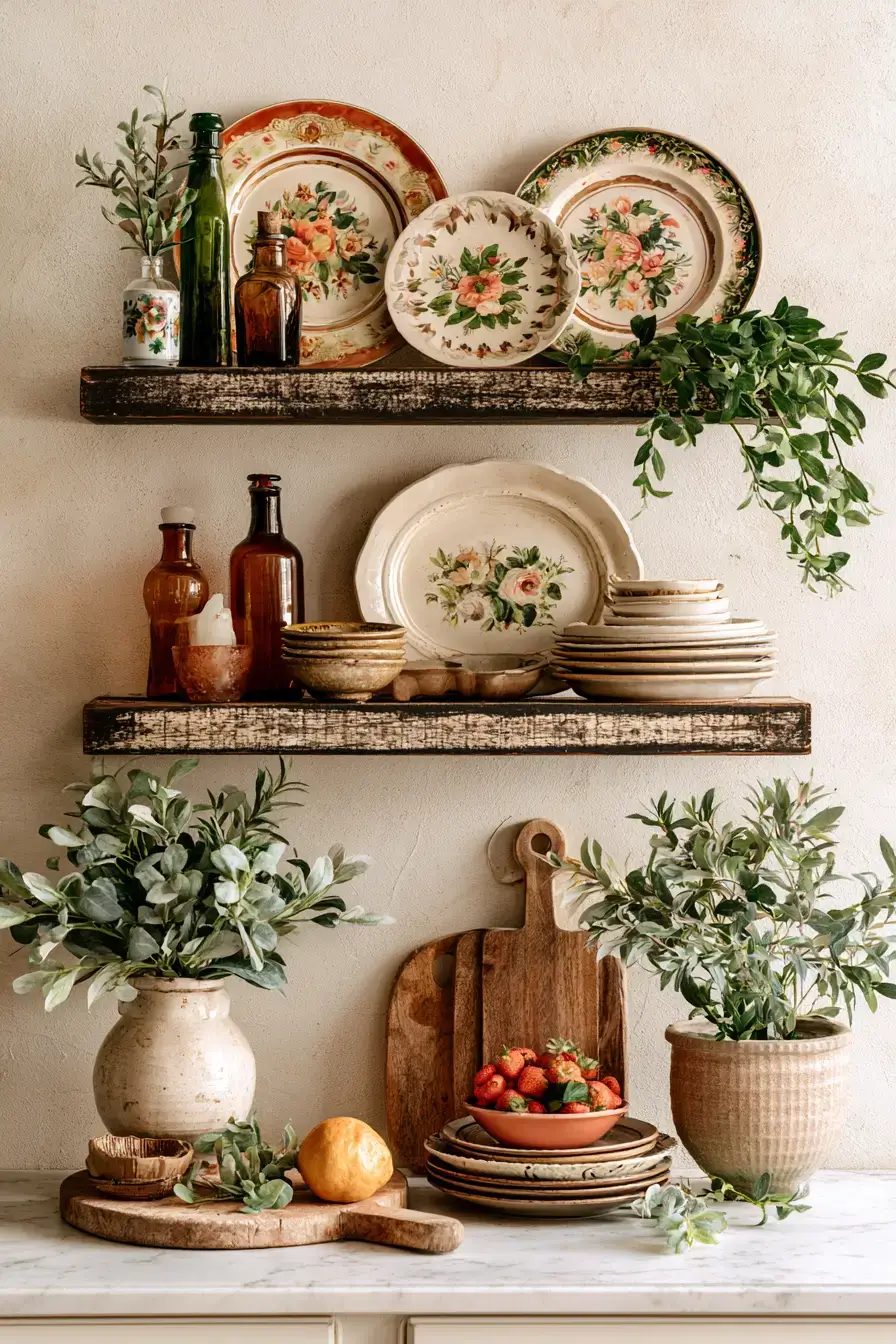 27 Cozy Kitchen Shelf Decor Ideas For A Warm Homey Look