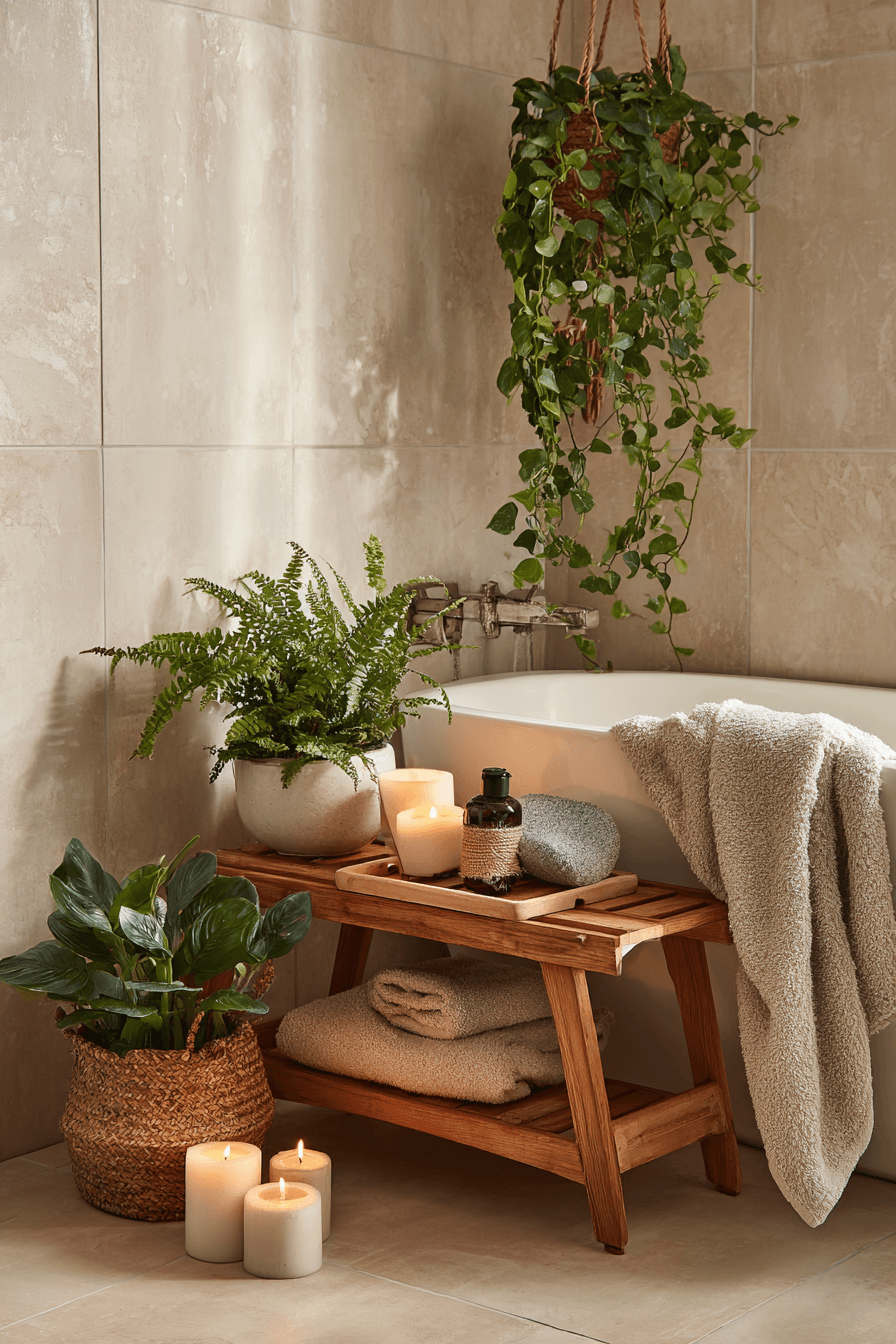 27 Cozy Bathroom Plant Decor Ideas