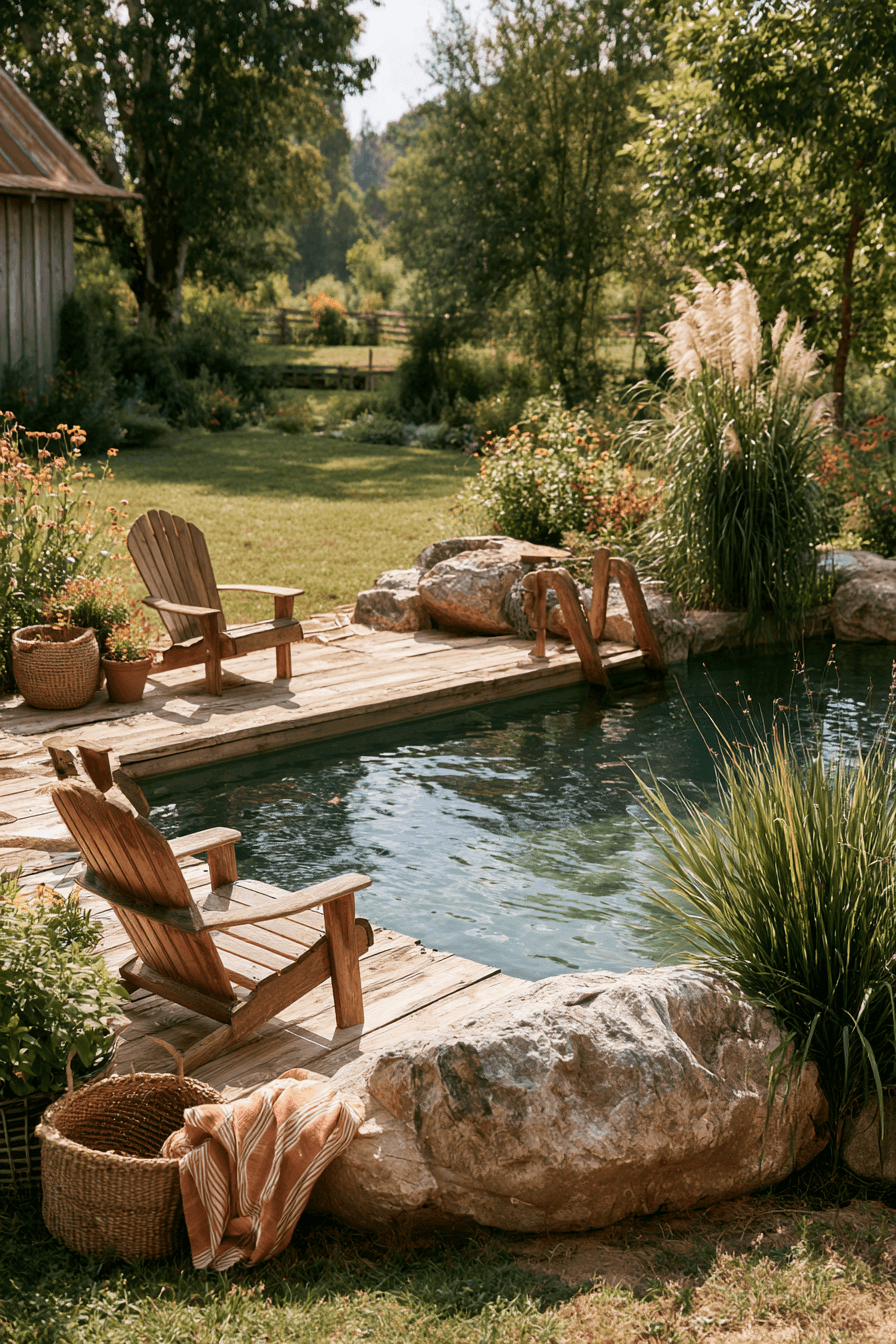 27 Cozy Natural Swimming Pool Designs for a Relaxing Garden Escape
