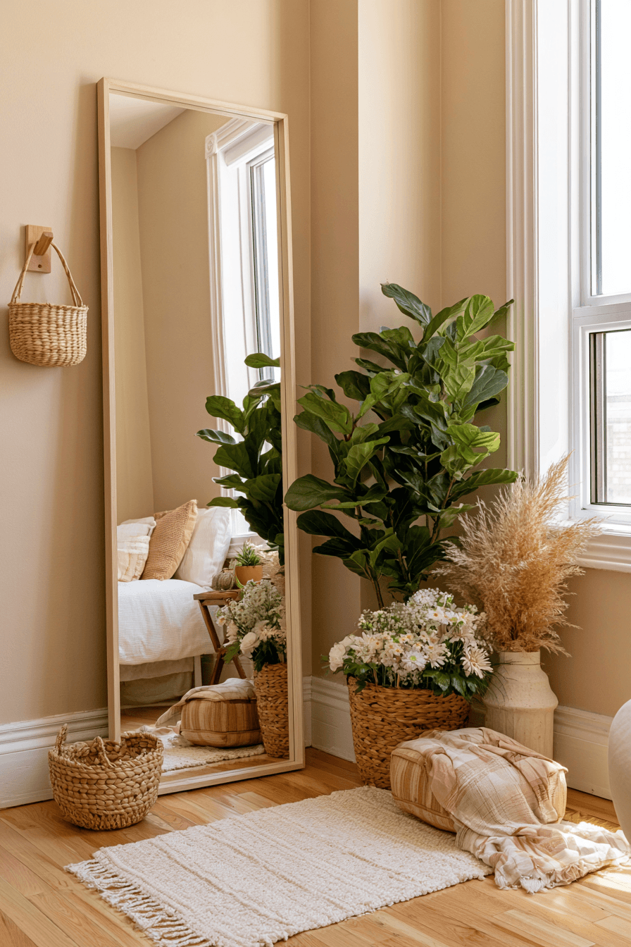 27 Gorgeous Corner Mirror Decor Ideas for a Polished Home