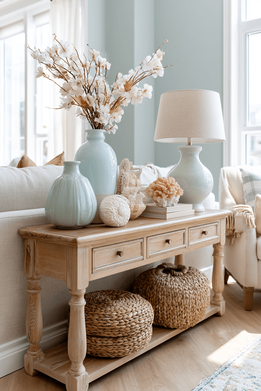 27 Cozy Console Table Decorating Behind Couch Looks