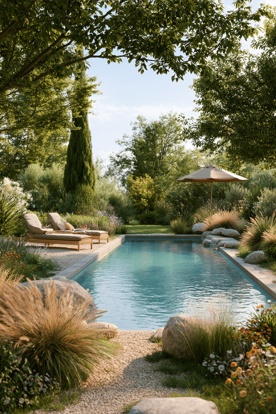 27 Cozy Natural Swimming Pool Designs for a Relaxing Garden Escape