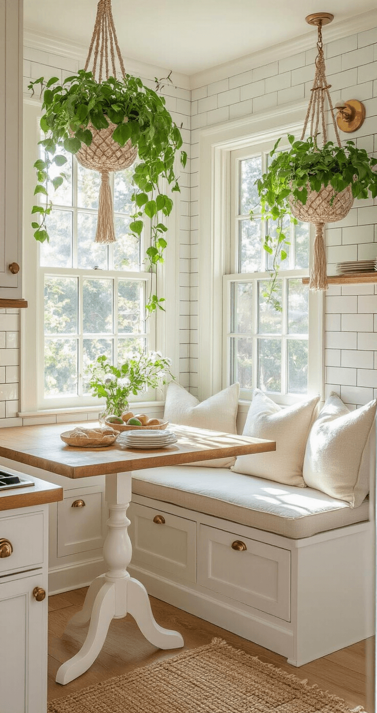 The World's Rarest Flowers: A Guide to Nature's Most Elusive Blooms Bright morning kitchen breakfast nook featuring white subway tile, butcher block countertops, and trailing jade vine. South-facing window with farmhouse trim, honey-toned wood, and white cabinetry. Textured jute and linen cushions on a banquette, vintage brass and copper accents. Dappled sunlight on distressed oak floors, showcasing a fresh, organic aesthetic.