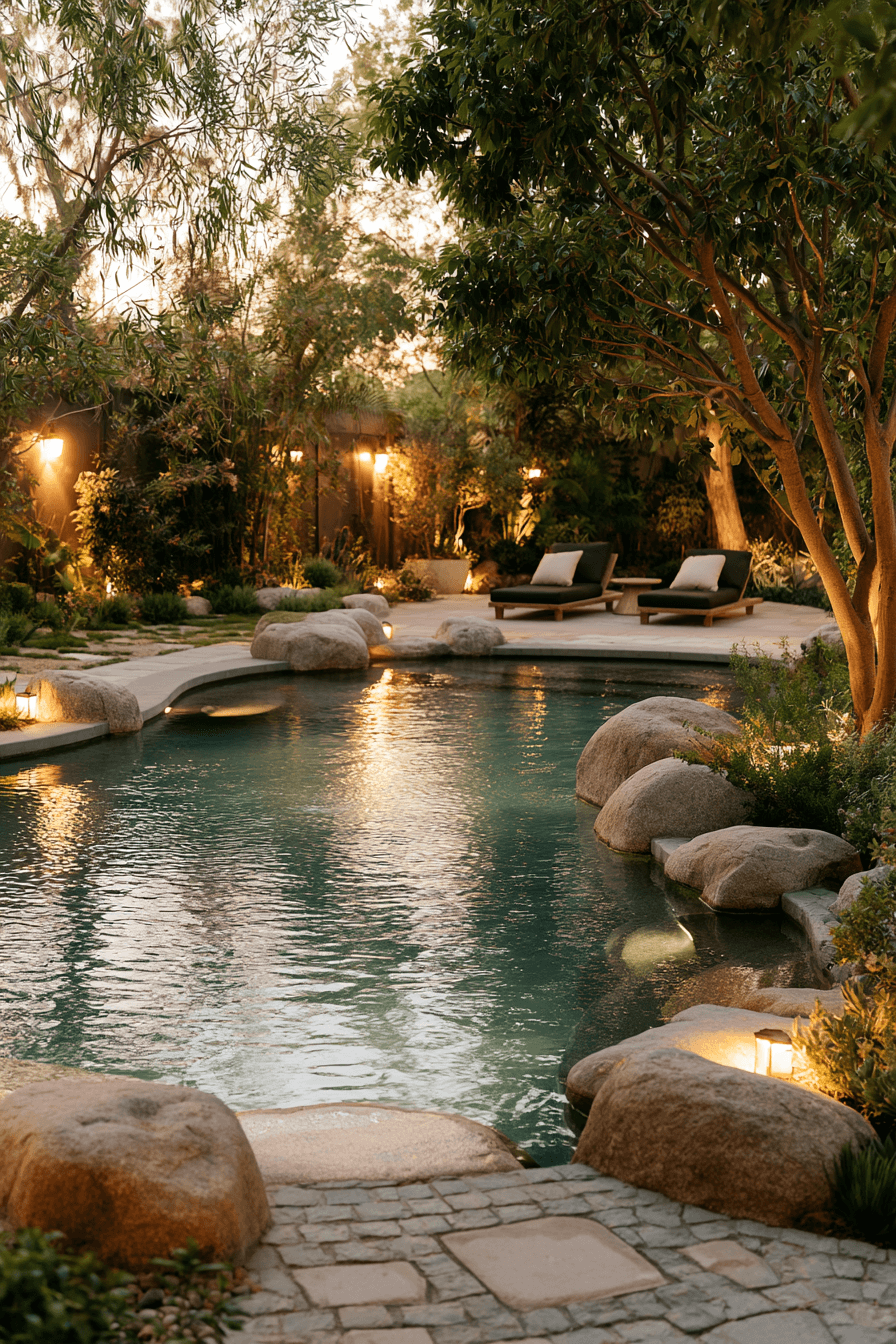 27 Cozy Natural Swimming Pool Designs for a Relaxing Garden Escape