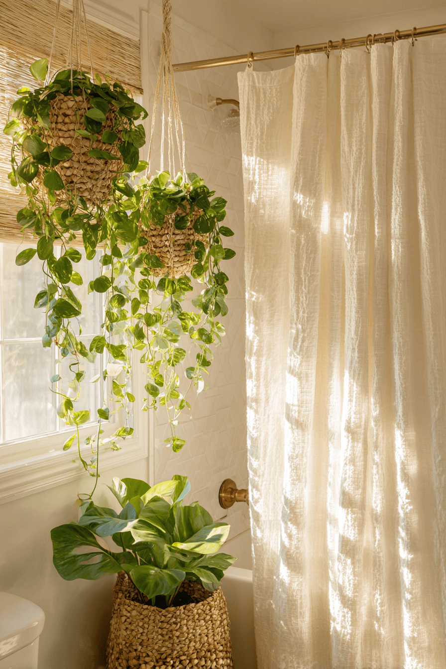 27 Cozy Bathroom Plant Decor Ideas