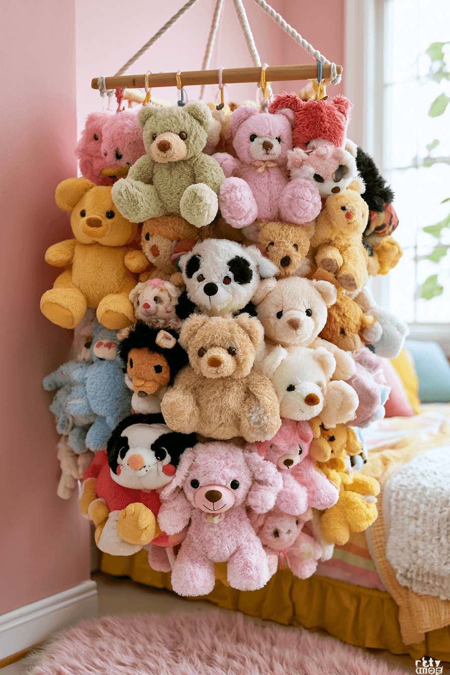 27 Beautiful Plush Toy Storage Ideas for a Cute Organized Room