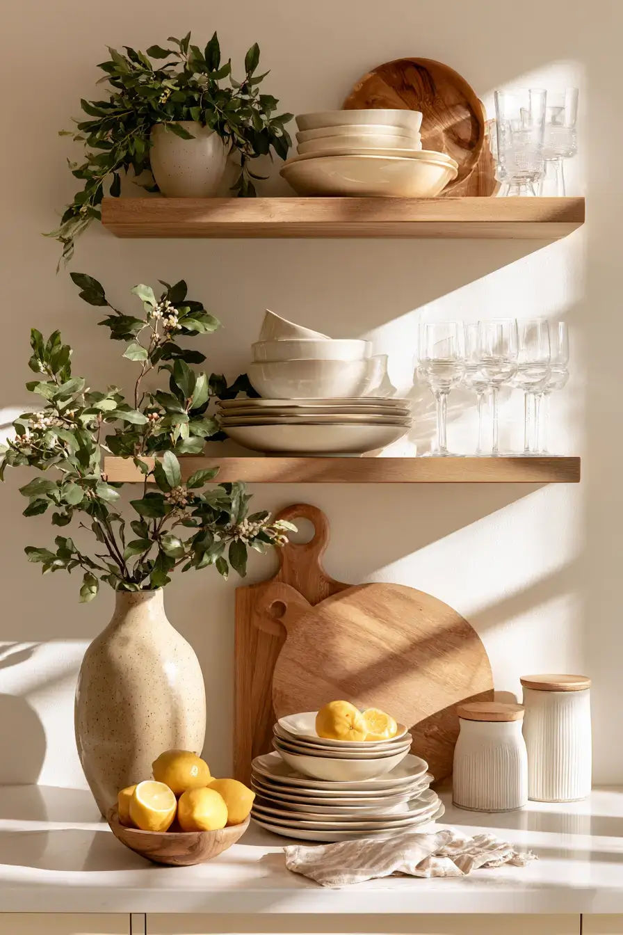 27 Cozy Kitchen Shelf Decor Ideas For A Warm Homey Look