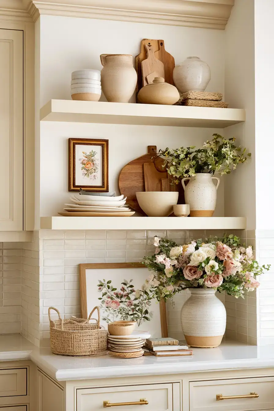 27 Cozy Kitchen Shelf Decor Ideas For A Warm Homey Look