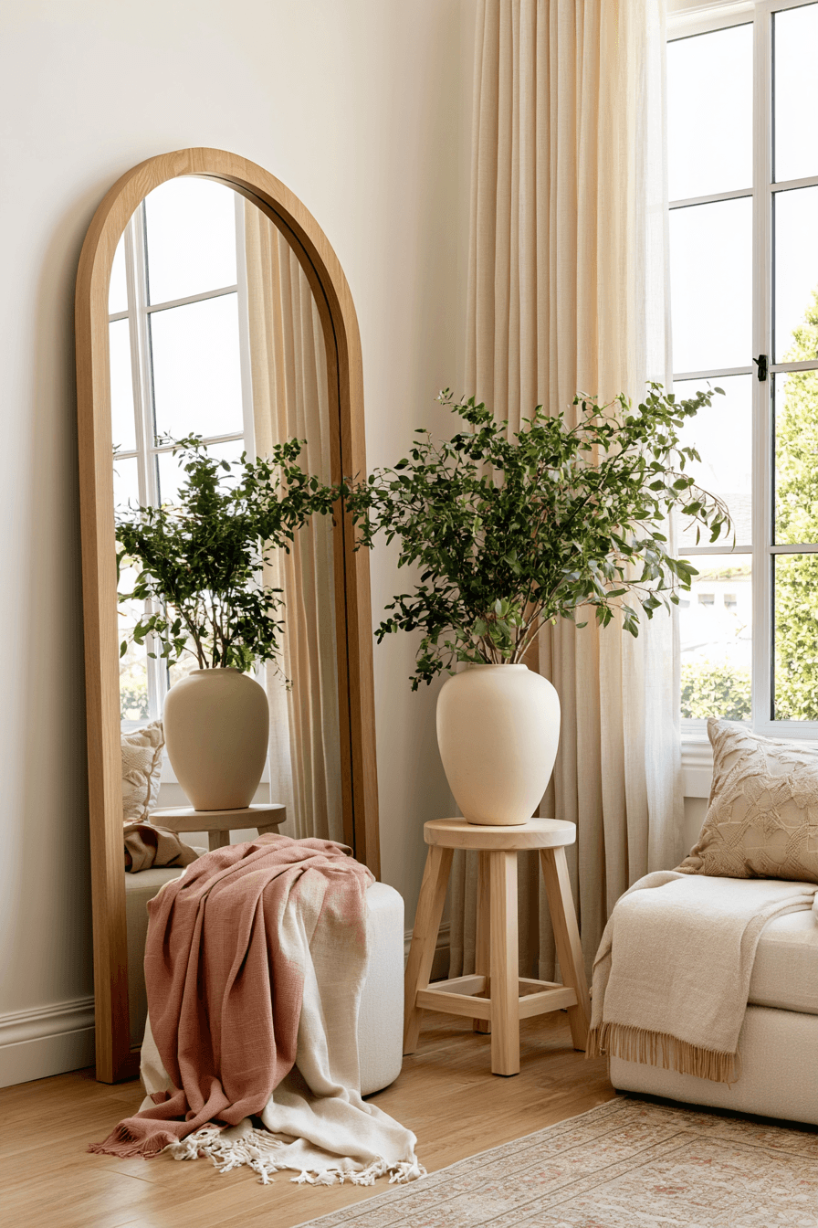 27 Gorgeous Corner Mirror Decor Ideas for a Polished Home