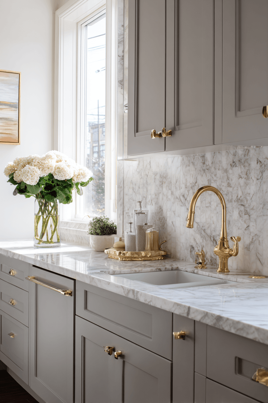 27 Warm Evergreen Fog Kitchen Cabinets