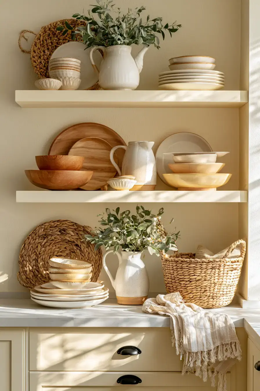 27 Cozy Kitchen Shelf Decor Ideas For A Warm Homey Look