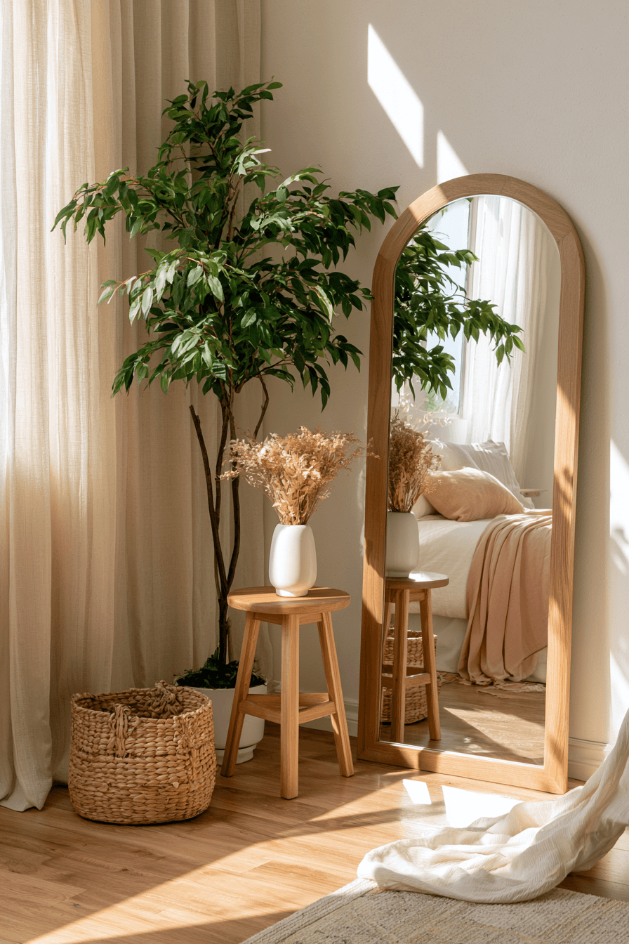 27 Gorgeous Corner Mirror Decor Ideas for a Polished Home
