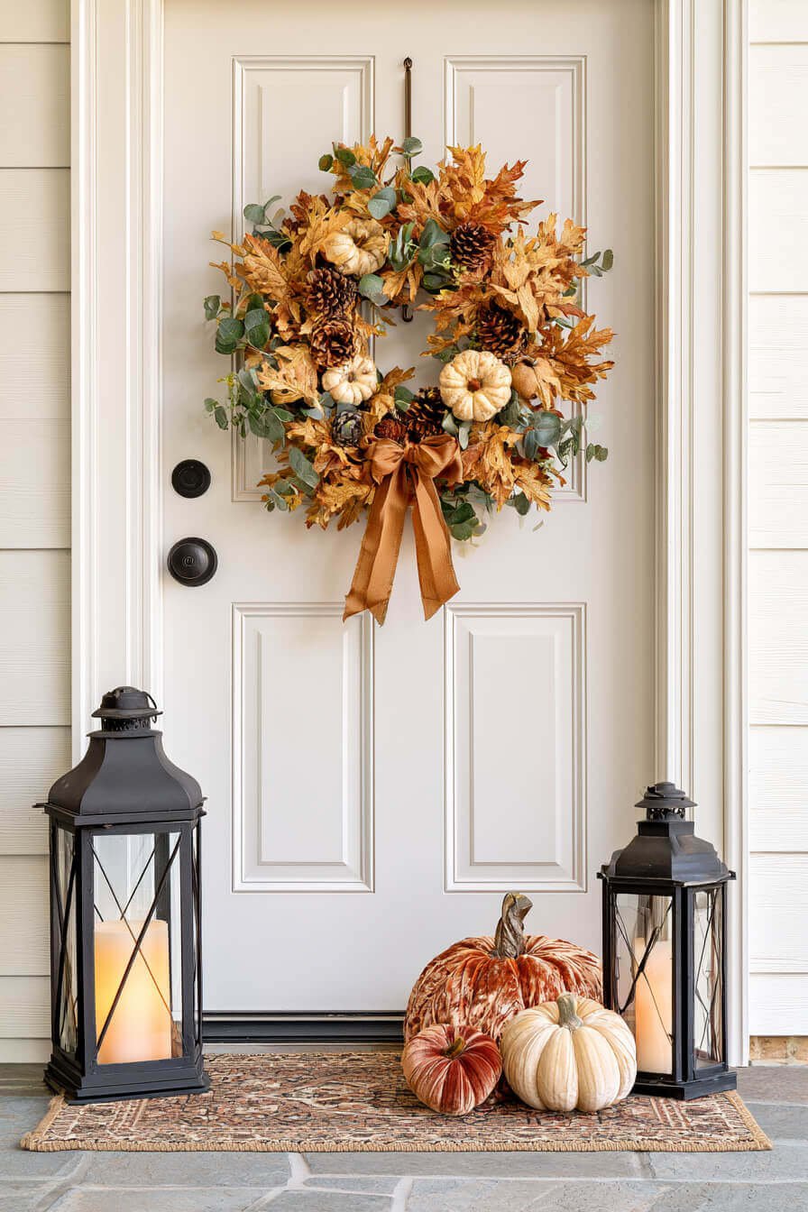 27 Modern Fall Wreaths For Stylish Homes