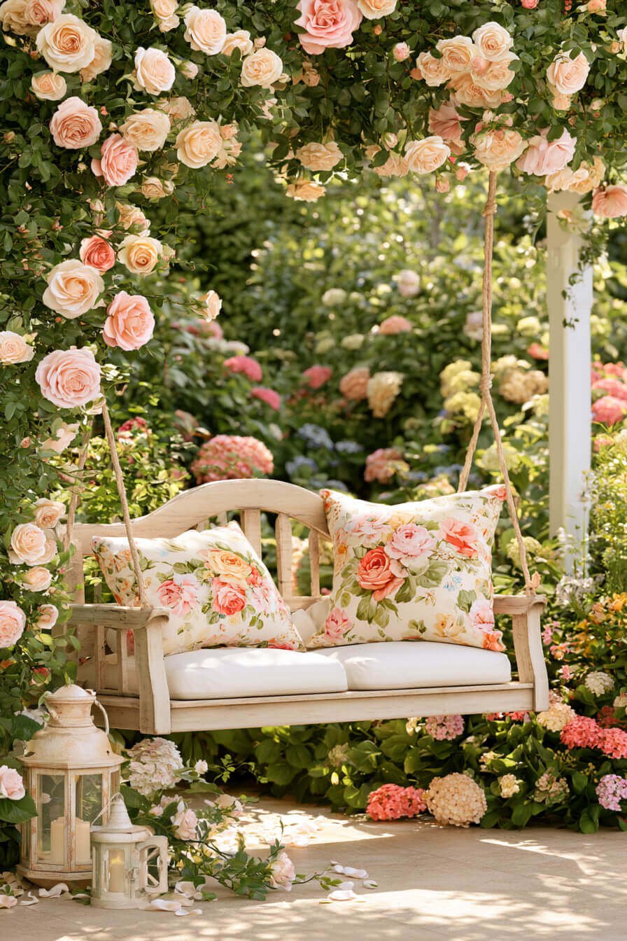 27 Creative Porch Swing Decorating Ideas