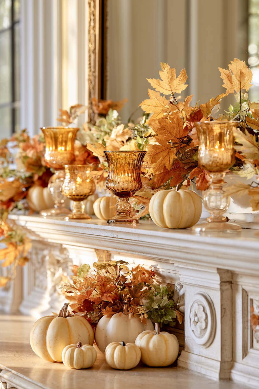 27 Cozy Fall Garland Mantel Ideas