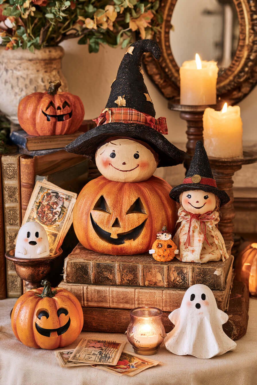 27 Enchanting Vintage Halloween Decorating Ideas