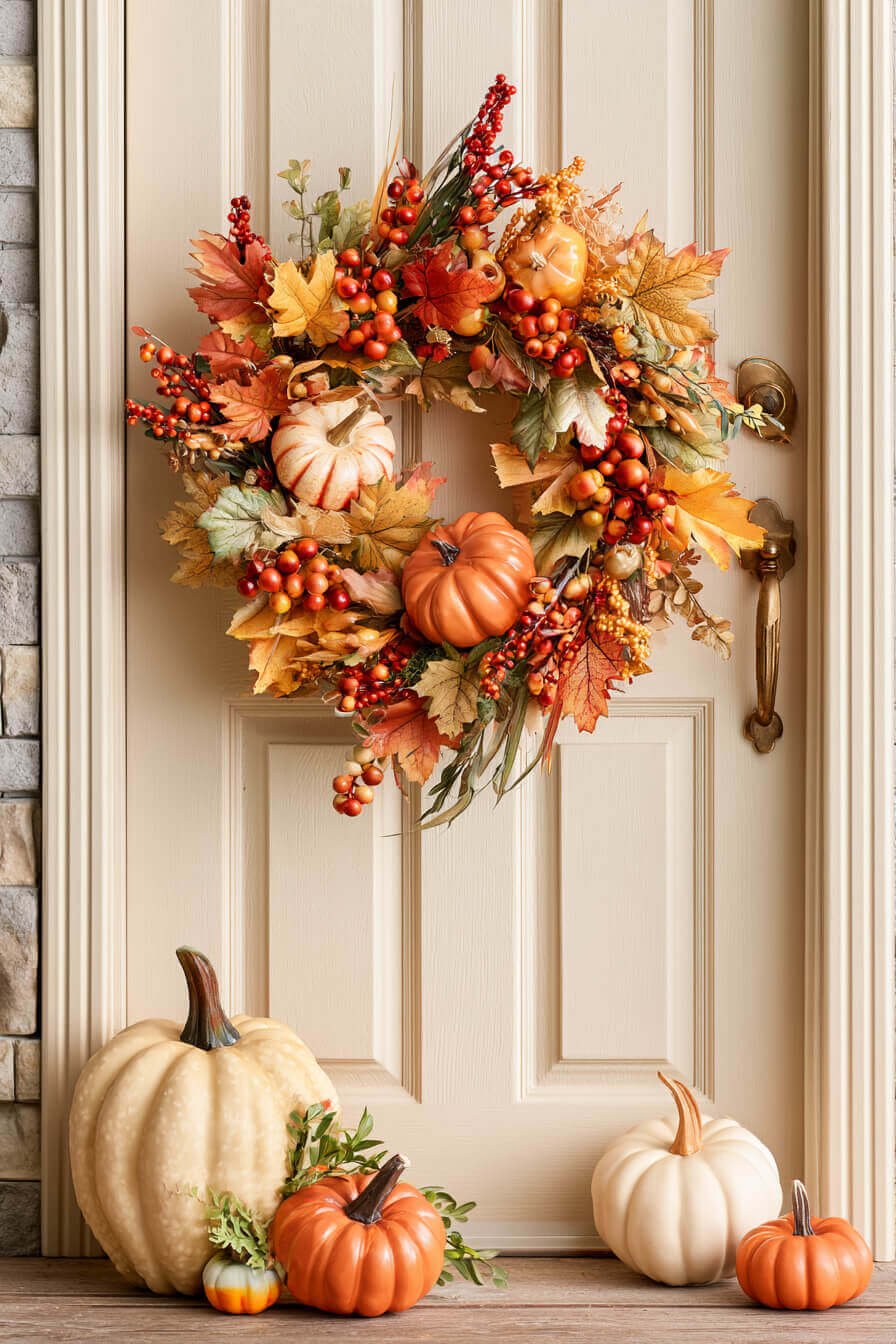 27 Modern Fall Wreaths For Stylish Homes