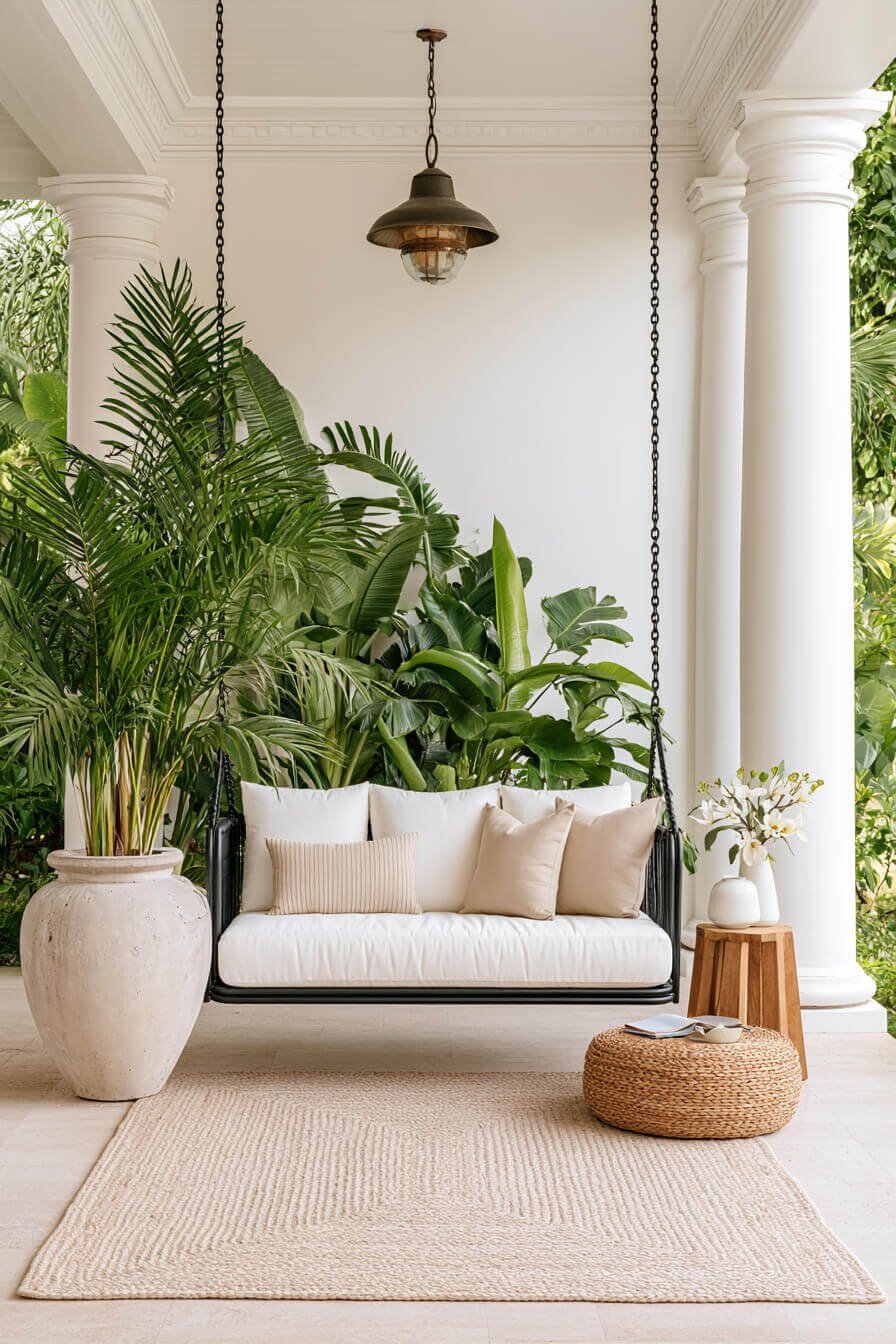 27 Creative Porch Swing Decorating Ideas