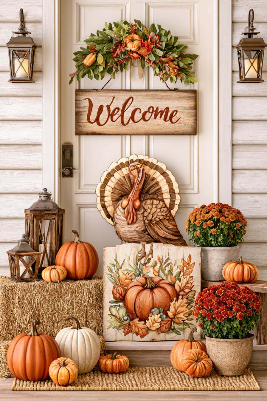 27 Affordable Thanksgiving Door Decorations