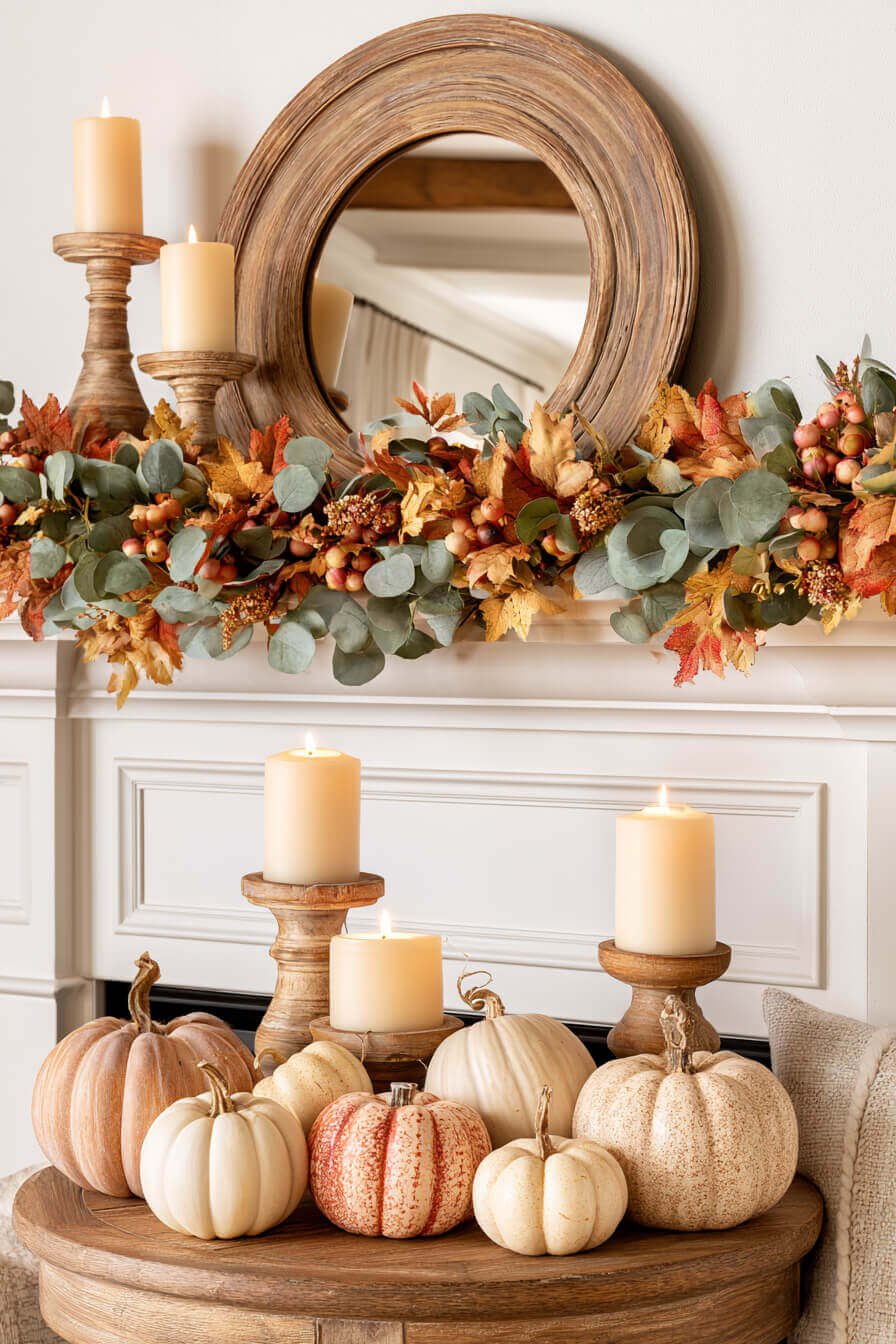 27 Cozy Fall Garland Mantel Ideas