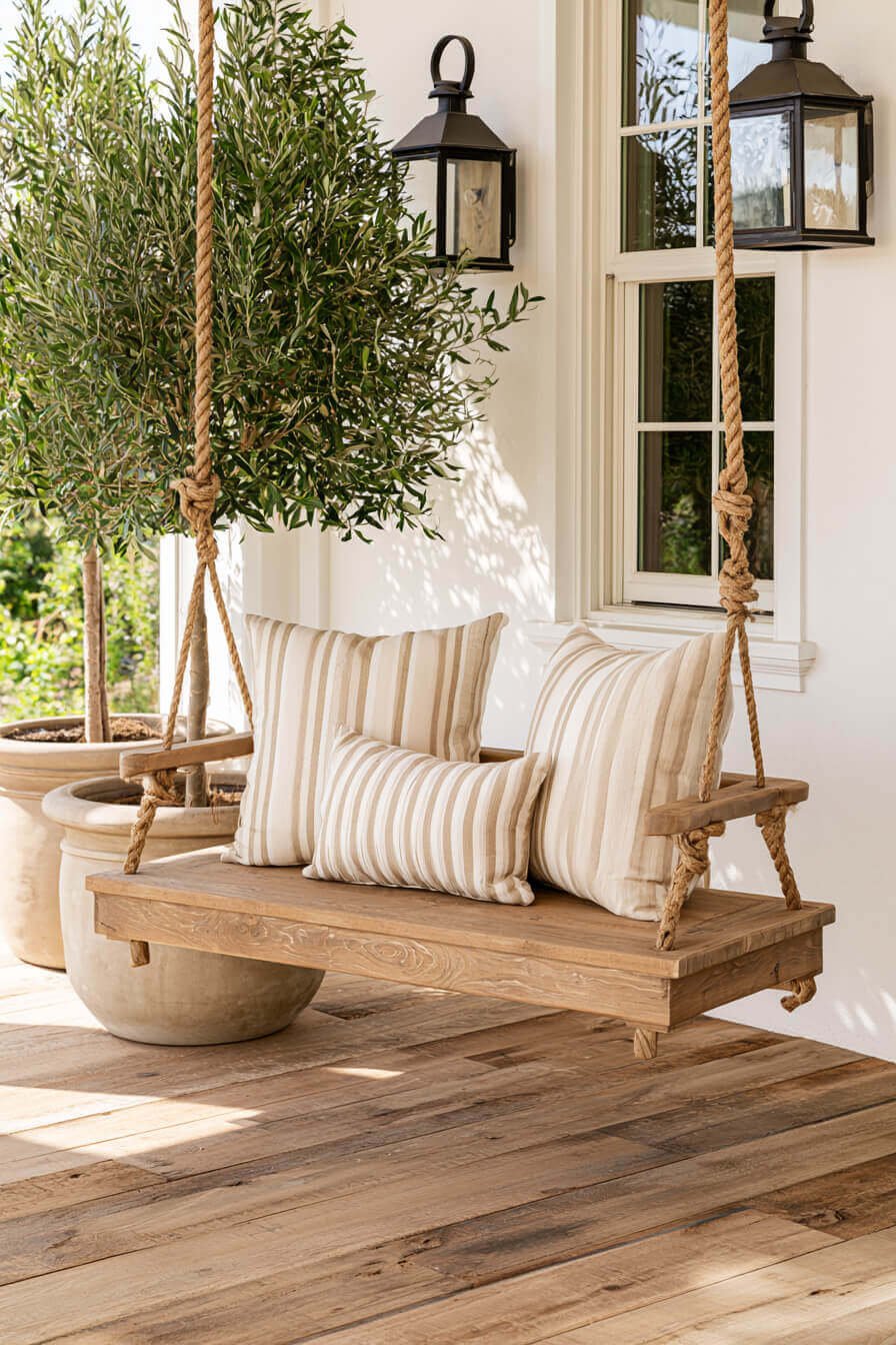 27 Creative Porch Swing Decorating Ideas