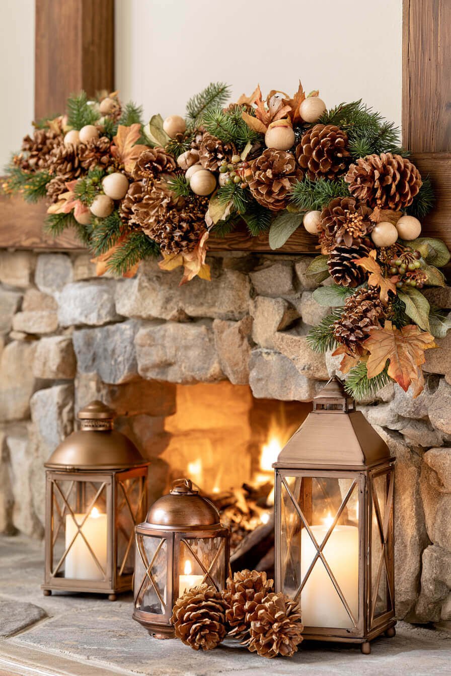 27 Cozy Fall Garland Mantel Ideas