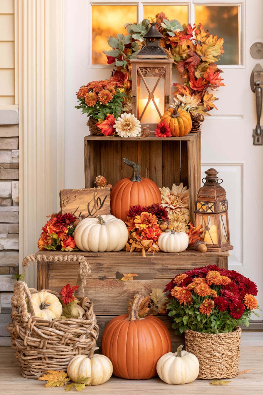 27 Creative Thanksgiving Porch Decor Inspirations