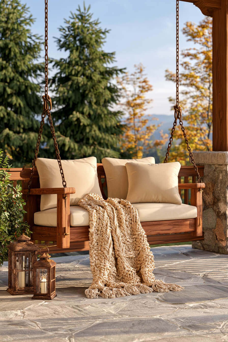 27 Creative Porch Swing Decorating Ideas