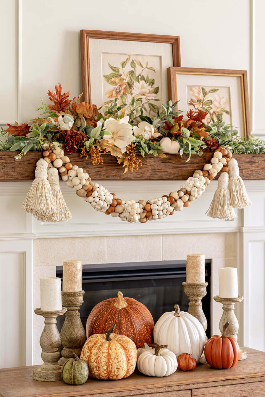 27 Cozy Fall Garland Mantel Ideas