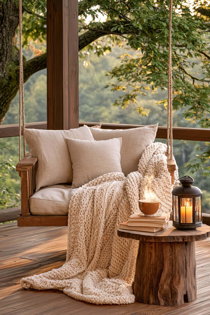 27 Creative Porch Swing Decorating Ideas