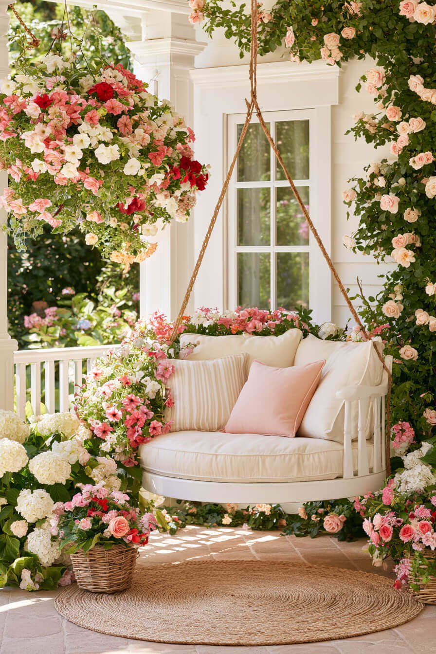 27 Creative Porch Swing Decorating Ideas