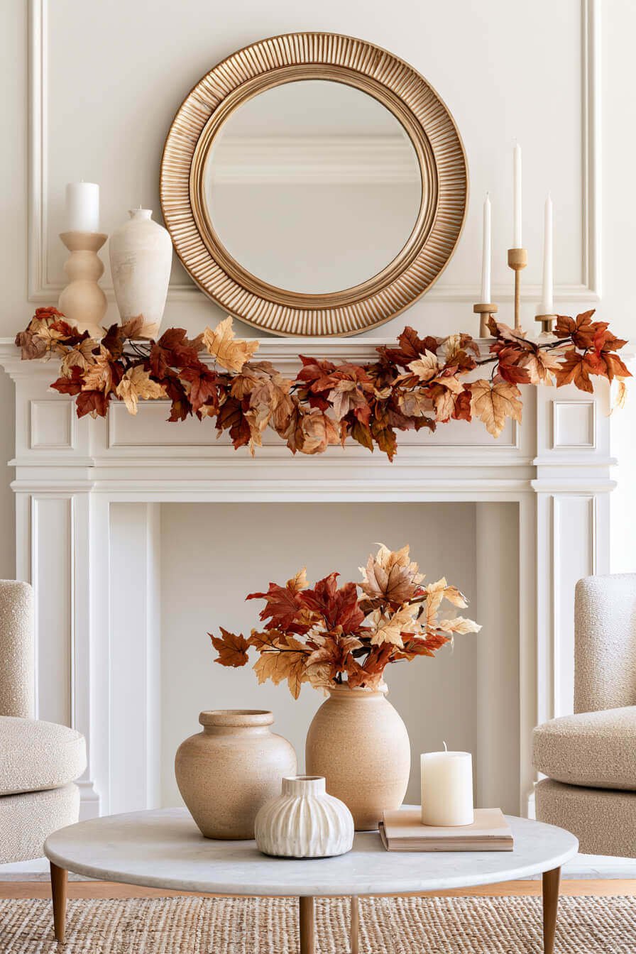 27 Cozy Fall Garland Mantel Ideas