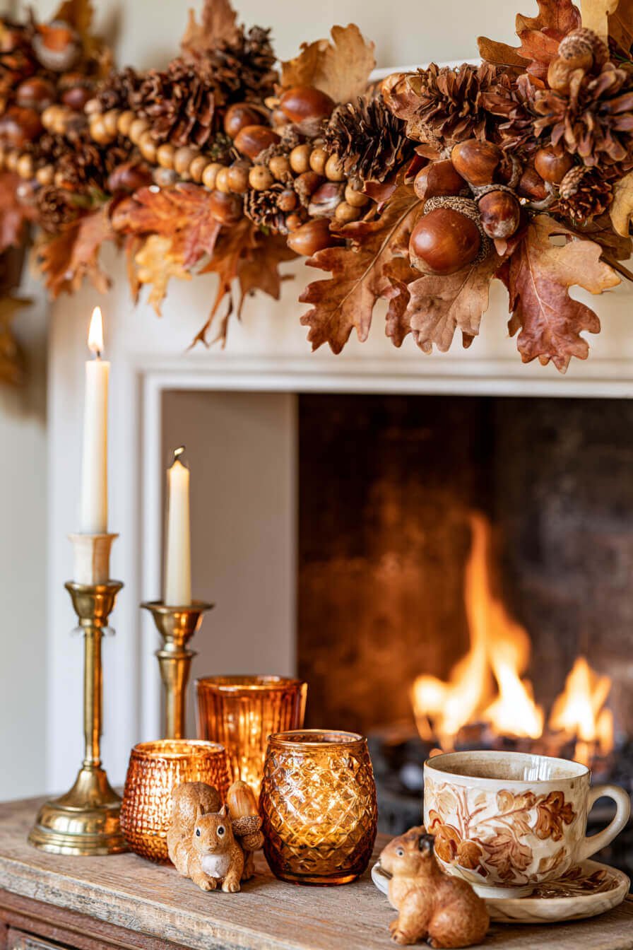 27 Cozy Fall Garland Mantel Ideas