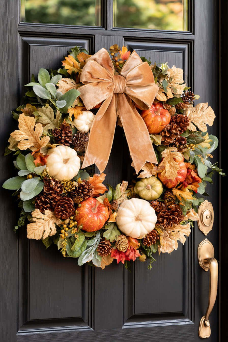 27 Modern Fall Wreaths For Stylish Homes
