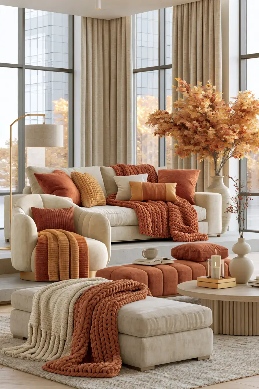 27 Cozy Fall Living Room Ideas For Warm Autumn Style