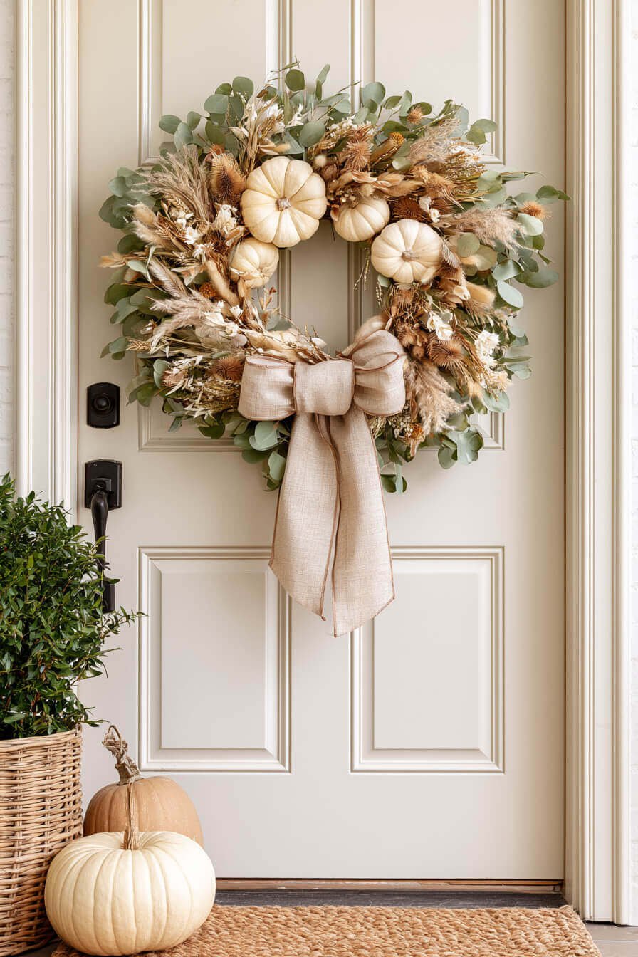 27 Modern Fall Wreaths For Stylish Homes