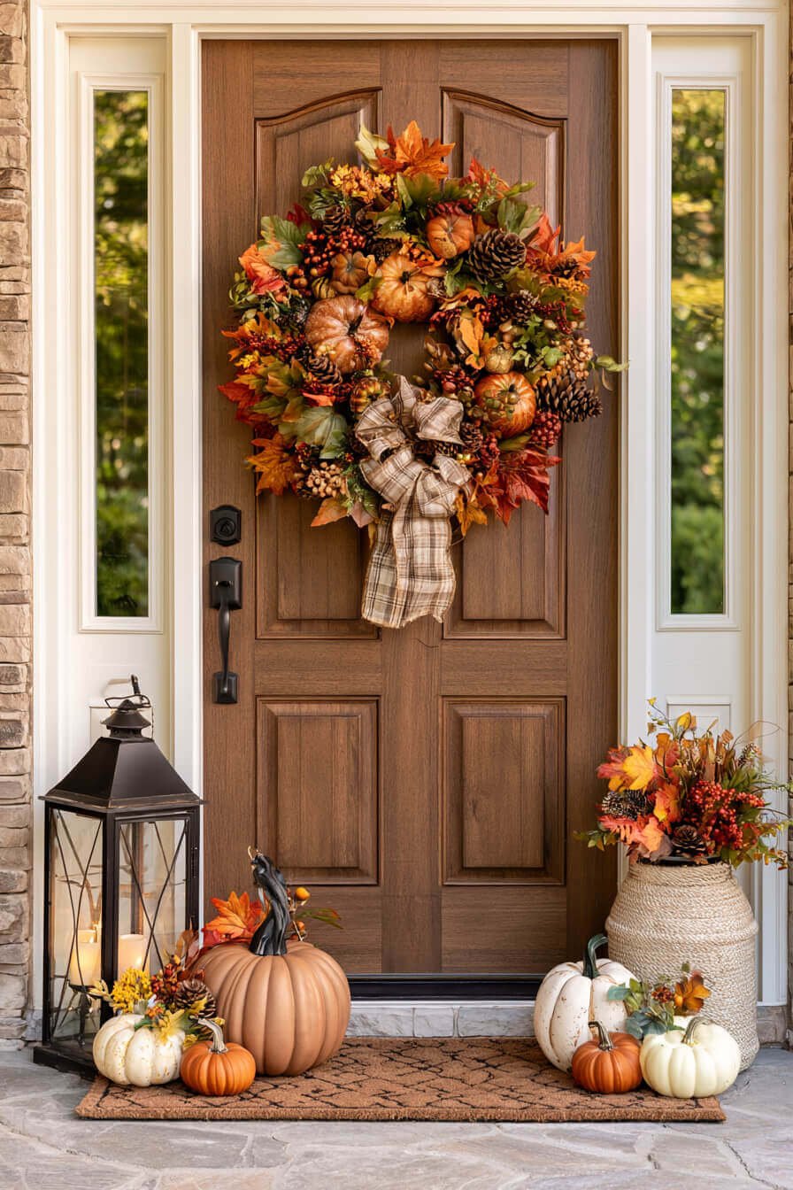 27 Modern Fall Wreaths For Stylish Homes