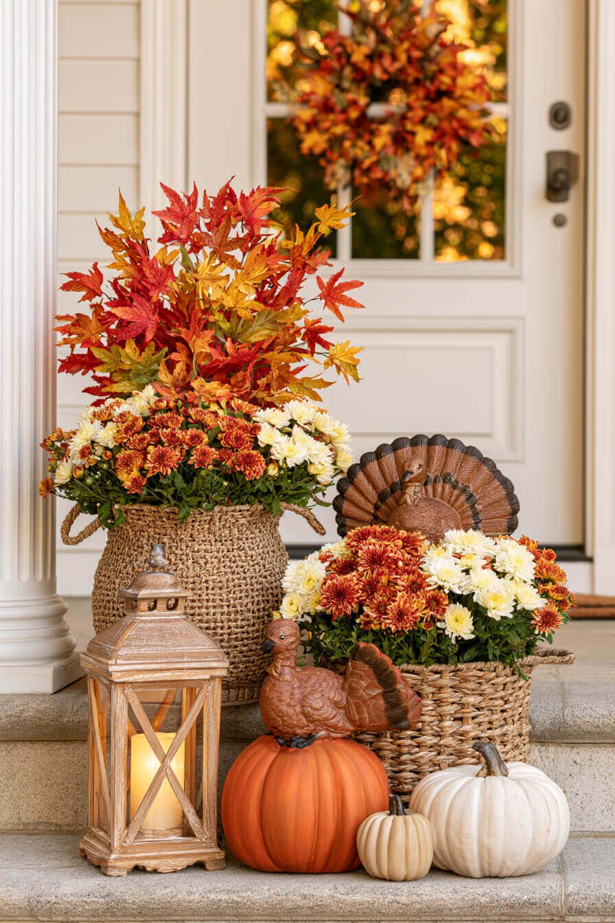 27 Creative Thanksgiving Porch Decor Inspirations