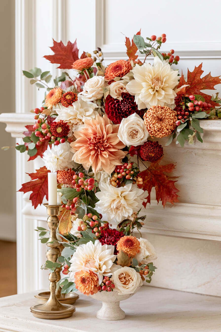 27 Cozy Fall Garland Mantel Ideas