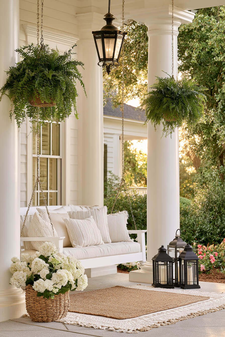 27 Creative Porch Swing Decorating Ideas