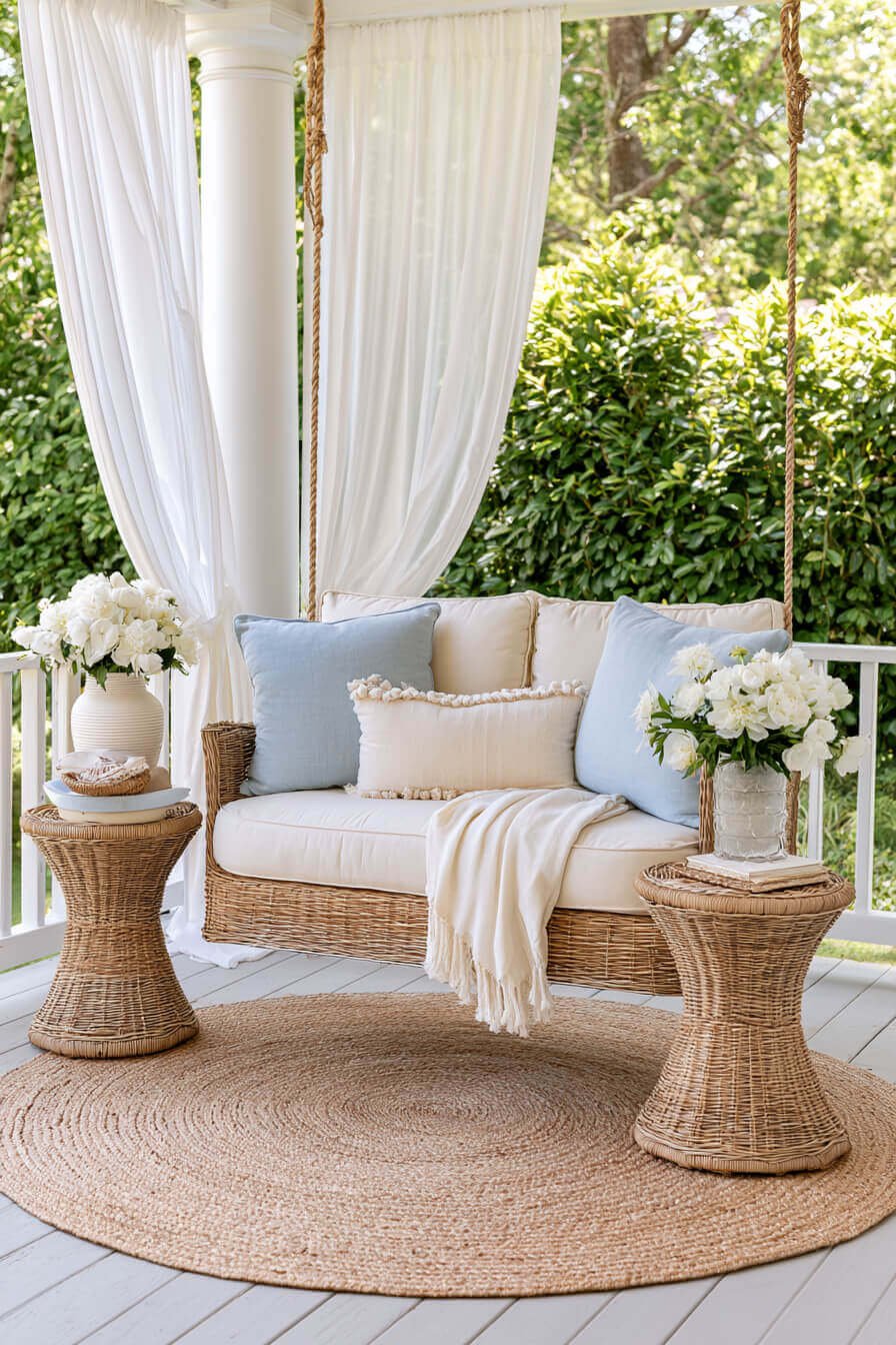 27 Creative Porch Swing Decorating Ideas