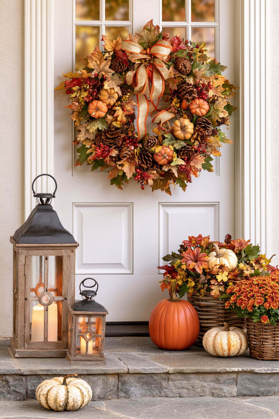 27 Modern Fall Wreaths For Stylish Homes