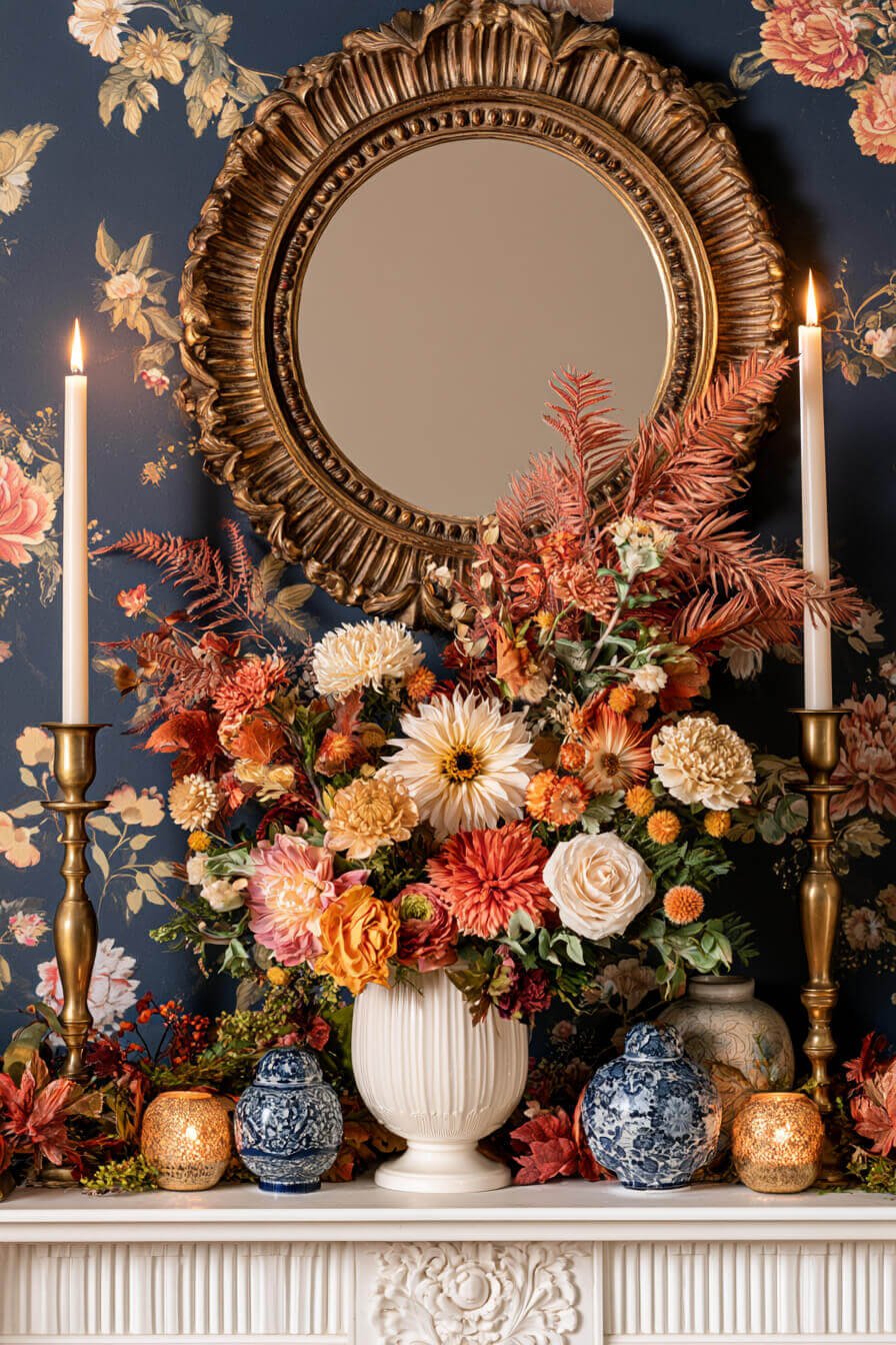 27 Cozy Fall Garland Mantel Ideas
