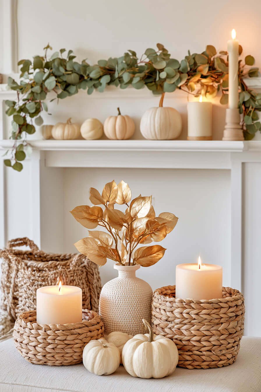 27 Cozy Fall Garland Mantel Ideas