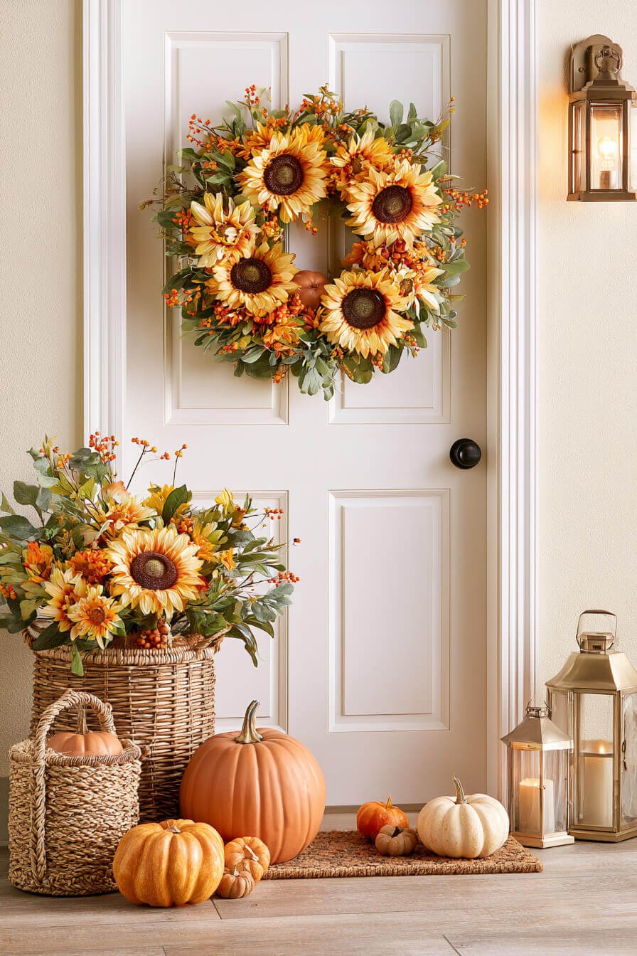 27 Modern Fall Wreaths For Stylish Homes