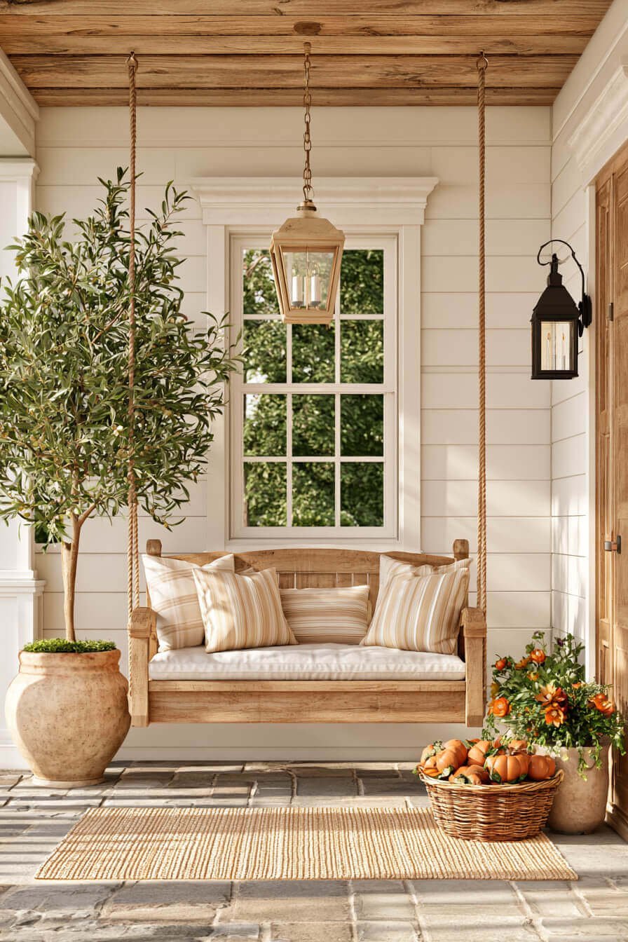 27 Creative Porch Swing Decorating Ideas