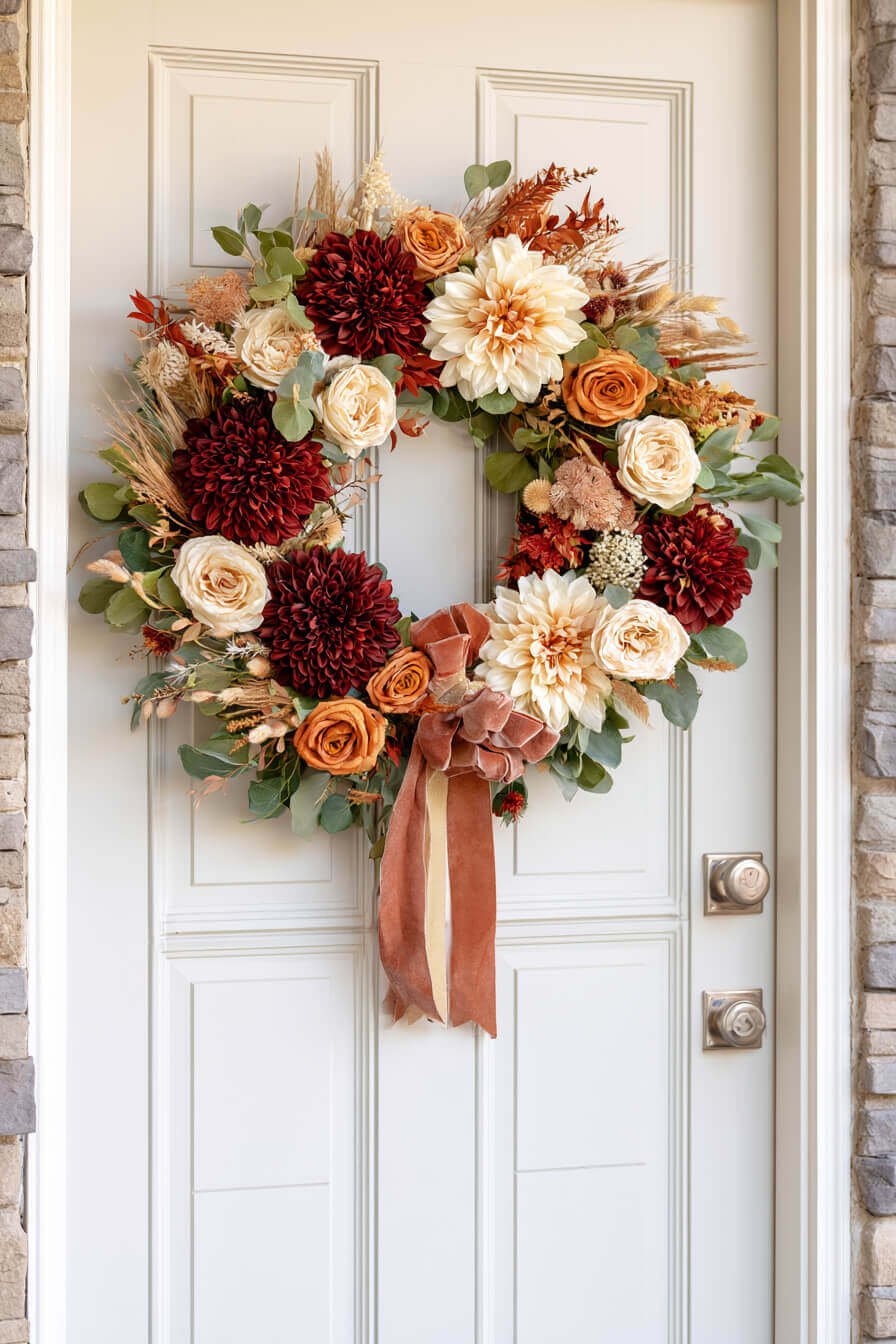 27 Modern Fall Wreaths For Stylish Homes