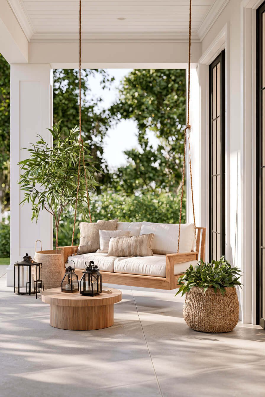 27 Creative Porch Swing Decorating Ideas