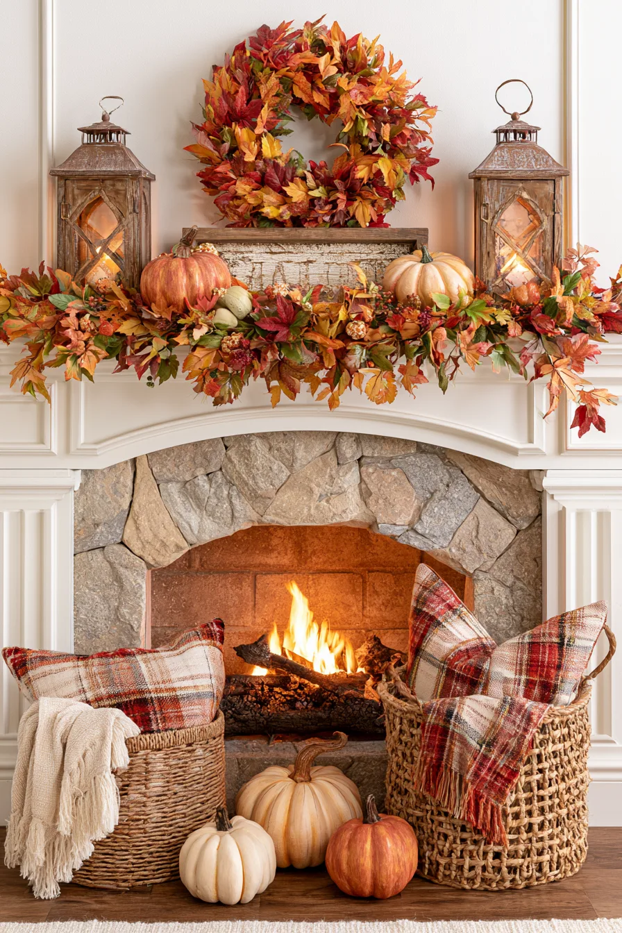 27 Autumn Fireplace Decor Ideas for a Warm Cozy Home